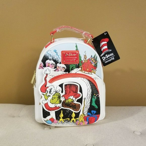 Loungefly Dr Seuss The Grinch Chimney Thief Backpack Christmas NEW main image 8
